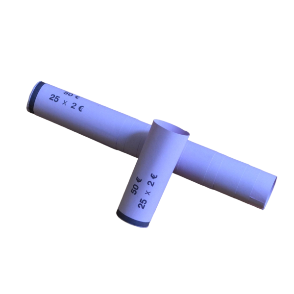Tubes Papier pour mises en rouleaux : Panaché de 0,01 à 2 Euro - Lot de  1000 - RETIF
